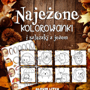 Szlaczki_Z_Jeżem-kolorowanki do druku