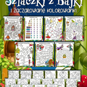 szlaczki z bajki i magiczne kolorowanki do druku