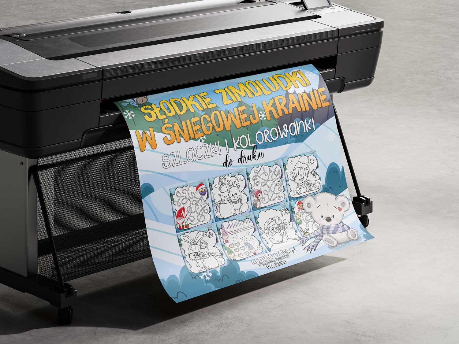 zanim wydrukujesz bezpłatne kolorowanki z zimą