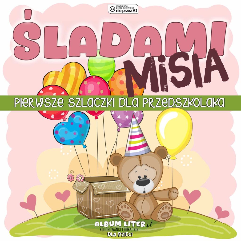 śladami misia - szlaczki dla przedszkolaka