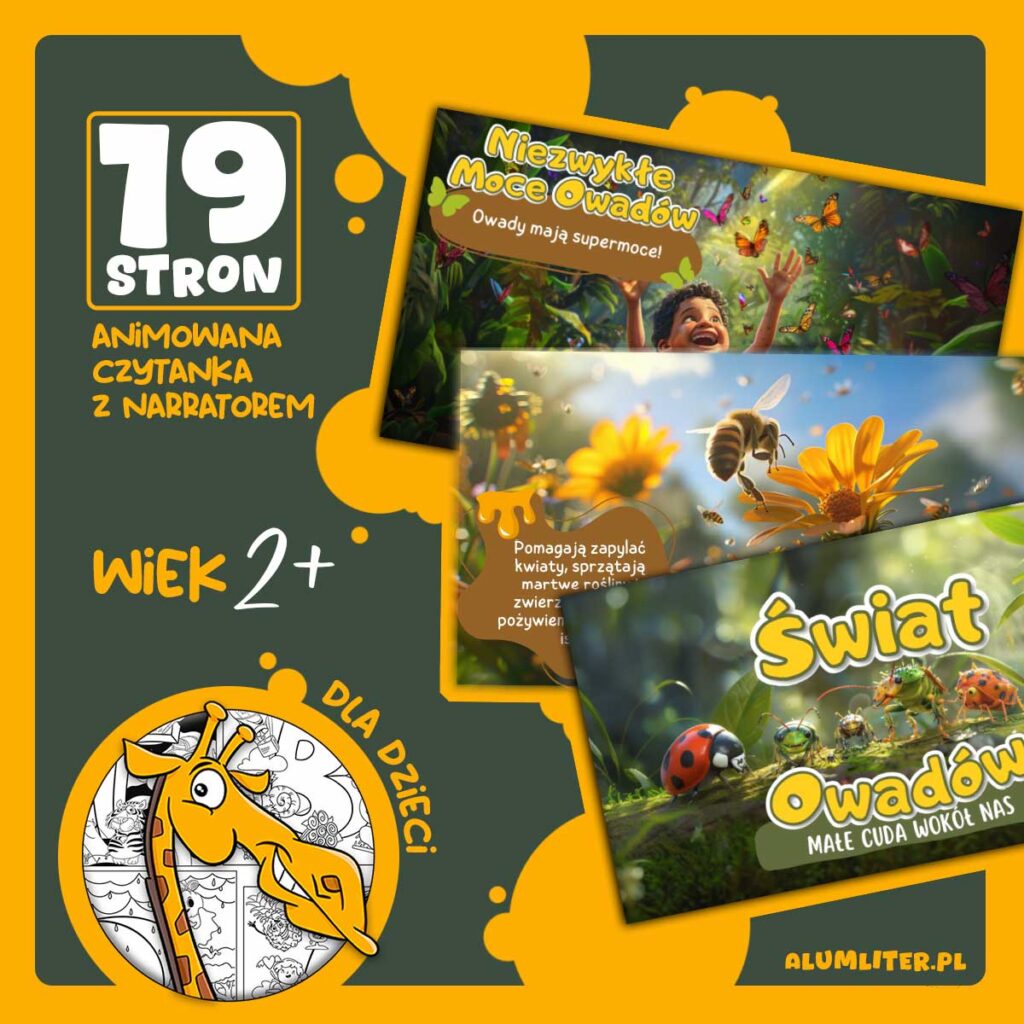 świat owadów animowana czytanka dla dzieci