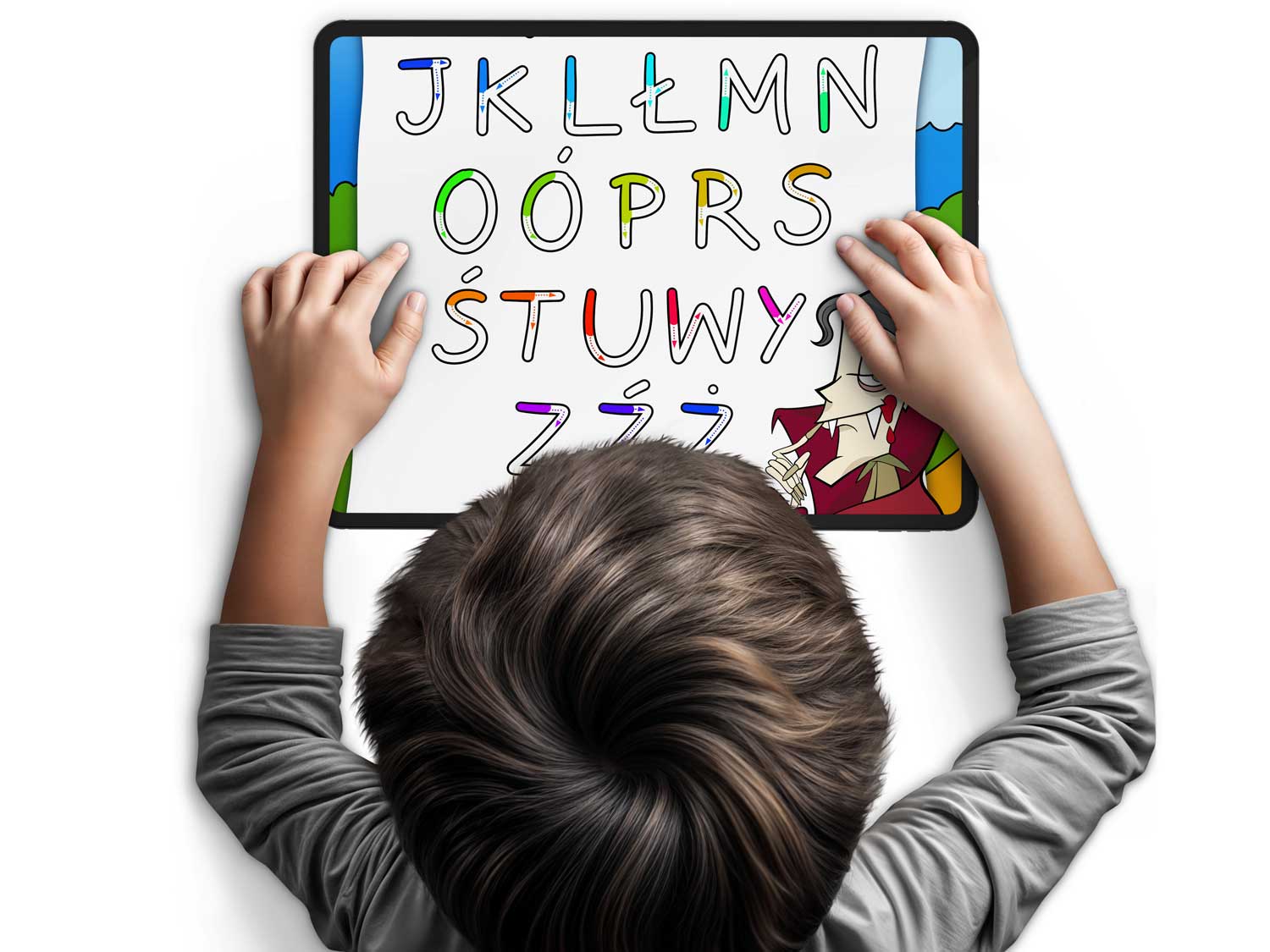 szlaczki na tablecie