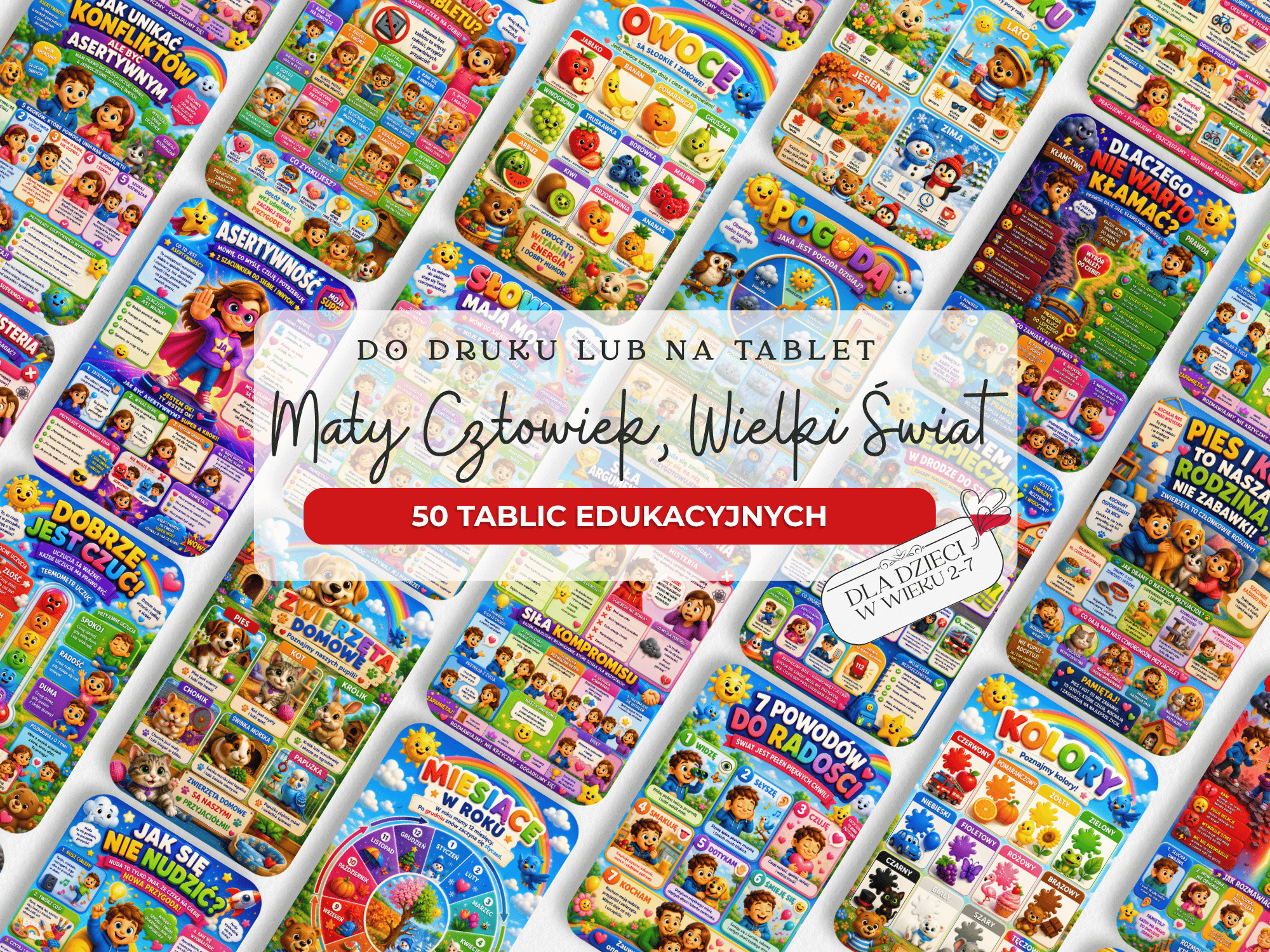 Plakaty Edukacyjne Dla Dzieci - 50 tablic edukacyjnych